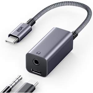 ESR PD充電対応 2-in-1 USB-C イヤホンジャックアダプター ESR442-イメージ3