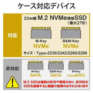 ロジテック USB3．2(Gen2)対応M．2 NVMe SSDケース ソフト付 ブラック LGB-PNV02UC/S-イメージ7