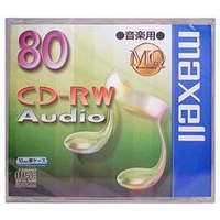 マクセル 音楽用CD-RW 80分 1枚入り CDRWA80MQ1TP