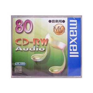 マクセル 音楽用CD-RW 80分 1枚入り CDRWA80MQ1TP-イメージ1