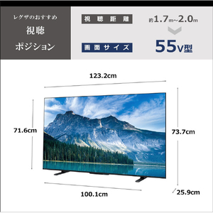 TOSHIBA/REGZA 55V型4Kチューナー内蔵4K対応液晶テレビ M550Mシリーズ 55M550M-イメージ2