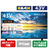 TOSHIBA/REGZA 43V型4Kチューナー内蔵4K対応液晶テレビ ECモデル E350Mシリーズ 43E350M