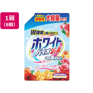 日本合成洗剤 ホワイトバイオジェル 大容量 つめかえ 1220g 8コ FC570PY-イメージ1