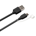 PGA 2．4A出力対応 micro USB充電ケーブル(1．5m) ブラック PG-MC15M04BK