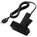エレコム USB-Aポート付きクリップタップ ブラック T-U05-3225BK