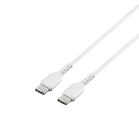 BUFFALO USB2．0ケーブル(Type-C to Type-C) 1．0m ホワイト BSMPCCC110WH