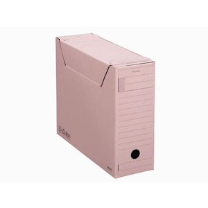 コクヨ ファイルボックス-FS〈Fタイプ〉A4ヨコ 背幅102mm ピンク 1冊 F805181-A4-LFFN-P-イメージ1