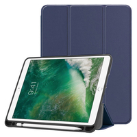 aglow iPad 9．7インチ 2017/2018年モデル用アップルペンシル収納付きケース ネイビー IQIP2018NV