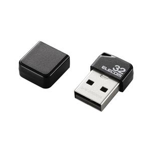 エレコム 小型USB2．0メモリ(32GB) ブラック MF-SU2B32GBK-イメージ1