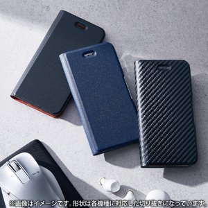 エレコム Galaxy A54 5G用ソフトレザーケース 薄型 磁石付 ブラック PM-G233PLFUBK-イメージ6