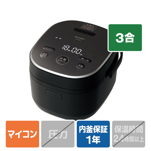 シャープ マイコン炊飯ジャー(3合炊き) e angle select ブラック KS-C5E4-B