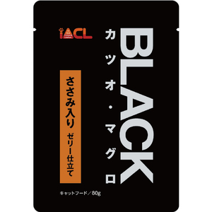 イトウ&カンパニー BLACK カツオ・マグロささみ入りゼリー仕立て 80g BLｶﾂｵﾏｸﾞﾛｻｻﾐｲﾘ80G-イメージ1