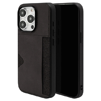 ラスタバナナ iPhone 15 Pro用PUレザーポケット付きケース ブラック 7700IP361PHB