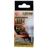アイリスオーヤマ LED電球 E17口金 全光束760lm(7．6W一般電球タイプ) 電球色相当 LDA8L-G-E17/W-6T5