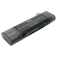 ミヨシ SDカードリーダ・ライタ USB3．2Gen1対応 USB Type-C/USB-A ブラック USR-CSD4/BK