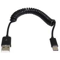 タイムリー USB Aオス - Type-Cオス変換カールケーブル(10．5～70．0cm) GMC7C