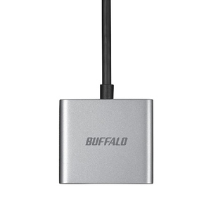 バッファロー USB3．2Gen1Type-C カードリーダー SD/microSD シルバー BSCR110U3CSV-イメージ3