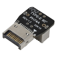 アイネックス フロントUSB Type-Cヘッダー変換アダプタ L型標準 USB-027