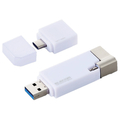 エレコム Lightningコネクタ搭載USB3．2 Gen1メモリ(64GB) ホワイト MF-LGU3B064GWH