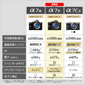 SONY デジタル一眼カメラ・ボディ α7 IV ブラック ILCE-7M4-イメージ3
