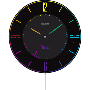 リズム時計 置き掛け兼用時計 RHYTHM 黒 8RZ197SR02-イメージ1