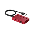 BUFFALO USB2．0 マルチカードリーダー/ライター レッド BSCR100U2RD