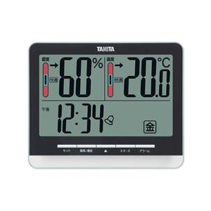 タニタ デジタル温湿度計 ブラック TT-538/BK-イメージ1