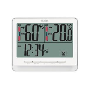 タニタ デジタル温湿度計 ホワイト TT-538/WH-イメージ1