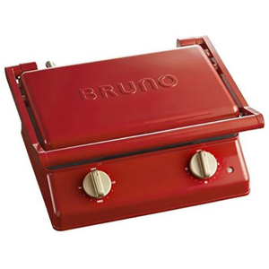 BRUNO グリルサンドメーカー ダブル レッド BOE084RD-イメージ1
