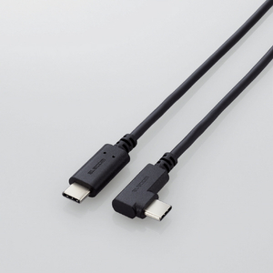 エレコム USB Type-Cケーブル やわらかL字タイプ(1m) ブラック U2C-CCLY10NBK-イメージ8