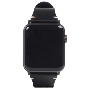 SLG Design Apple Watch 38mm/40mm/41mm用バンド Italian Buttero Leather ブラック SD18387AW-イメージ2