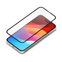PGA iPhone 15用ガイドフレーム付液晶全面保護ガラス 2度強化/ゴリラガラス [ブルーライト低減/光沢] PG-23AGLG03BL
