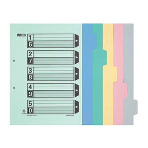 コクヨ カラー仕切カード(ファイル用) A4タテ 5山 2穴 2組 F805031-ｼｷ-70-イメージ2
