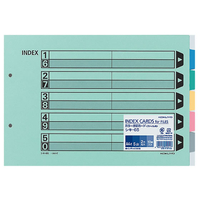 コクヨ カラー仕切カード(ファイル用) A4ヨコ 5山 2穴 10組 F805032ｼｷ-65
