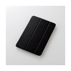 エレコム iPad mini用フラップカバー/背面クリア/ソフトレザーフラップ/2アングル ブラック TB-A19SWVBK-イメージ1