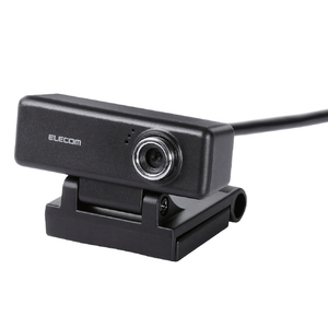 エレコム 高画質HD対応200万画素Webカメラ(イヤホンマイク付き) ブラック UCAM-C520FEBK-イメージ2