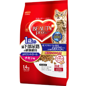 日本ペットフード ビューティープロ キャット 猫下部尿路の健康維持 1歳から チキン味 1．4kg BPｶﾌﾞﾆﾖｳﾛ1ｻｲﾁｷﾝ1.4KG-イメージ1