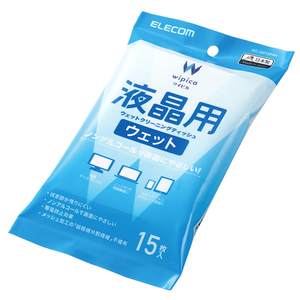エレコム 液晶用ウェットクリーニングティッシュ 15枚 WC-DP15PN4-イメージ1