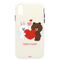 LINE FRIENDS iPhone XR用ケース DUAL GUARD CUPID LOVE スウィートハート1 KCL-DCL010