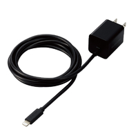 エレコム USB Power Delivery 20W AC充電器(Lightningケーブル一体型) ブラック MPAACLP05BK
