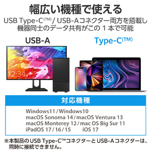 エレコム Type-C/USB-Aコネクター対応USBメモリ(32GB) ブラック MF-TPC3032GBK-イメージ4