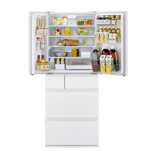 パナソニック 483L 6ドア冷蔵庫 セラミックオフホワイト NR-F489MEX-W-イメージ2