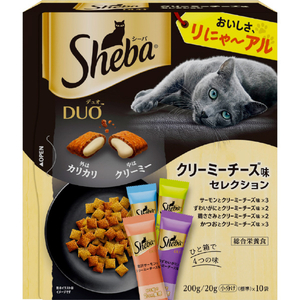 マースジャパンリミテッド シーバ デュオ クリーミーチーズ味セレクション 200g(20g×10袋) ｼ-ﾊﾞﾃﾞﾕｵﾁ-ｽﾞｱｼﾞｾﾚｸｼﾖﾝ200G-イメージ1