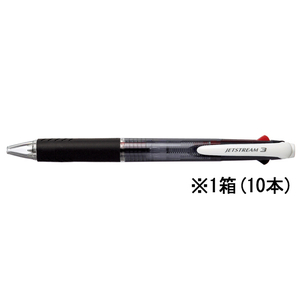 三菱鉛筆 ジェットストリーム3色ボール0.7mm黒10本 1箱(10本) F844286-SXE340007.24-イメージ1
