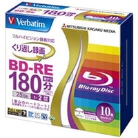 Verbatim 録画用25GB 1-2倍速対応 BD-RE書換え型 ブルーレイディスク 10枚入り 10枚入り VBE130NP10V1