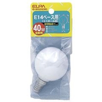 エルパ 40W ミニボール電球(海外照明用) ホワイト G-802H(W)
