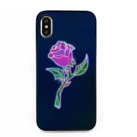 Dparks iPhone XS/X用Twinkle Case ステンドグラス バラ DS10417I8