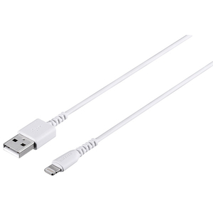 BUFFALO USB2．0ケーブル(Type-A to Lightning) 0．5m ホワイト BSMPCL105WH-イメージ1
