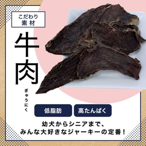 ペットプロジャパン 国産おやつ 無添加牛肉ジャーキー大袋 130g FCU9292-イメージ5