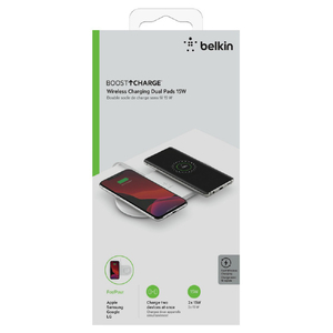 BELKIN 15Wデュアルワイヤレス充電パッド BOOST UP CHARGE ホワイト WIZ008DQWH-イメージ2